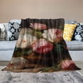 thumbnail image 2 of Chilfamy Roses Throw Blanket for Couch Sofa Bed All Seasons Lightweight Blanket 50x60in, 2 of 6