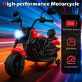 thumbnail image 4 of Gymax Kids Motorcycle w/Headlight Music Training Wheels Foot Pedal for Boys Girls Red, 4 of 10