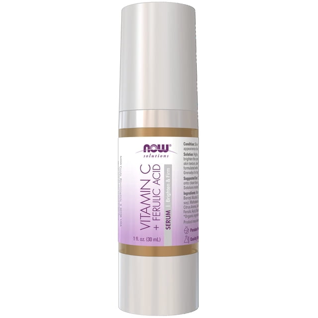 Serum NOW Solutions Vitamina C con ácido ferúlico, 30 ml