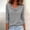 Gray, variant on Womens Gray Cowl Neck Pullover Top Long Sleeve Relaxed Fit Soft Knit Casual Blouse,Size L
