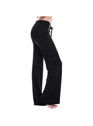 Bebiullo Womens High Waisted Pants Bootcut Yoga Dress Pants Stretch Sweat  Pants Female Casual Navy Blue XL