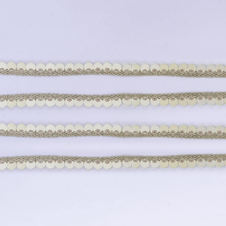 Trimming Shop Mirror Lace Ribbon Decorative Trim Border Applique, Rose  Gold, 13mm Wide, 4 Mtrs 