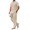 Light Khaki, variant on Men's 2 Piece Cotton Sets Casual Short Sleeve Henley Shirts and Yoga Beach Pants with Pockets Summer Vacation Outfit