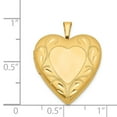 thumbnail image 4 of Lockets 1/20 14K Gold Filled Polished & Satin Fancy Border 19mm Heart Locket, 4 of 5