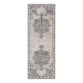 thumbnail image 3 of Unique Loom Nyla Collection Area Rug - Smile (2' x 6' Runner Ivory/Gray), 3 of 7