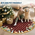 thumbnail image 6 of Christmas 3ft Round Area Rug Washable Winter Holiday Rugs for Living Room Xmas Bedroom Carpet with Non Slip Backing Festival Decorative Floor Cover for Nursery Playroom, Red, 6 of 8