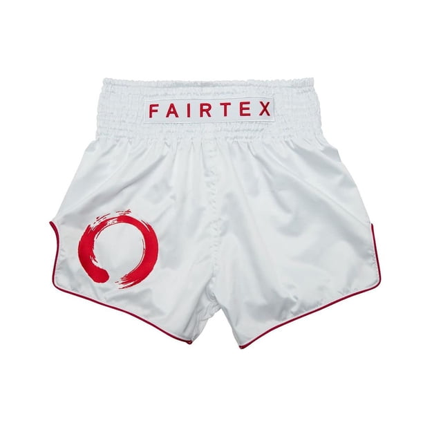 Pantalones cortos de boxeo para muay thai Fairtex BS1918 Enso White XXL