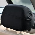 thumbnail image 2 of University of Wyoming Cowboys Pair of Premium Auto Head Rest Covers, Embroidered, Black Elastic, 14x10 Inch, 2 of 3
