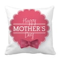 thumbnail image 1 of EREHome Bonne Fête des Mères Rose bowknot Taie d'Oreiller Housse de Coussin 18x18 Pouces, 1 of 1
