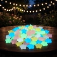thumbnail image 6 of Fuebueo 100 Pcs Glow in the Dark Star Pebbles, Yellow Luminous Stones for Outdoor Walkway, Fish Tank, Garden Path, and Landscaping Decor, Solar Powered Waterproof Rocks, 6 of 6
