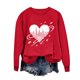 thumbnail image 2 of TaTaai Ladies Valentines Graphic Sweatshirt Long Sleeve Crewneck Casual Athletic Pullover Holiday Print Loose Fit Top Gift, 2 of 7