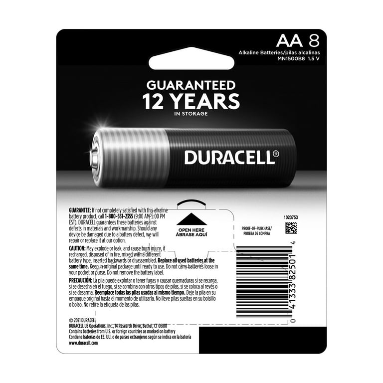 Duracell Coppertop AA Battery with POWER BOOST 8 Pack Long Lasting Batteries