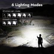 WUBEN L1 Rechargeable Flashlight High Lumens, 2000 Lumen Bright Tactical Flashlight,Dual Light Sources Pocket,IP68 Waterproof
