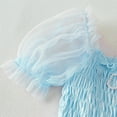 thumbnail image 6 of Ruyang Toddler Girls Summer Dresses Tulle Tutu Dress for Girls Puff Sleeve Square Neck Tiered Layer Party Dress, 6 of 9