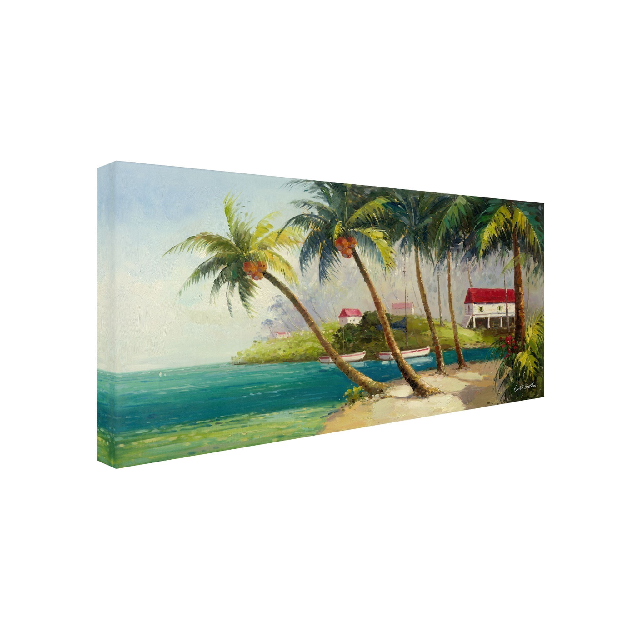 Trademark Fine Art "Caribean Bay" Canvas Art by Victor Giton