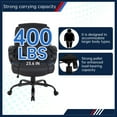 thumbnail image 2 of BestOffice Big and Tall Ergonomic Office Chair, Lumbar Support, PU Leather for Men, Women(Black), 2 of 7