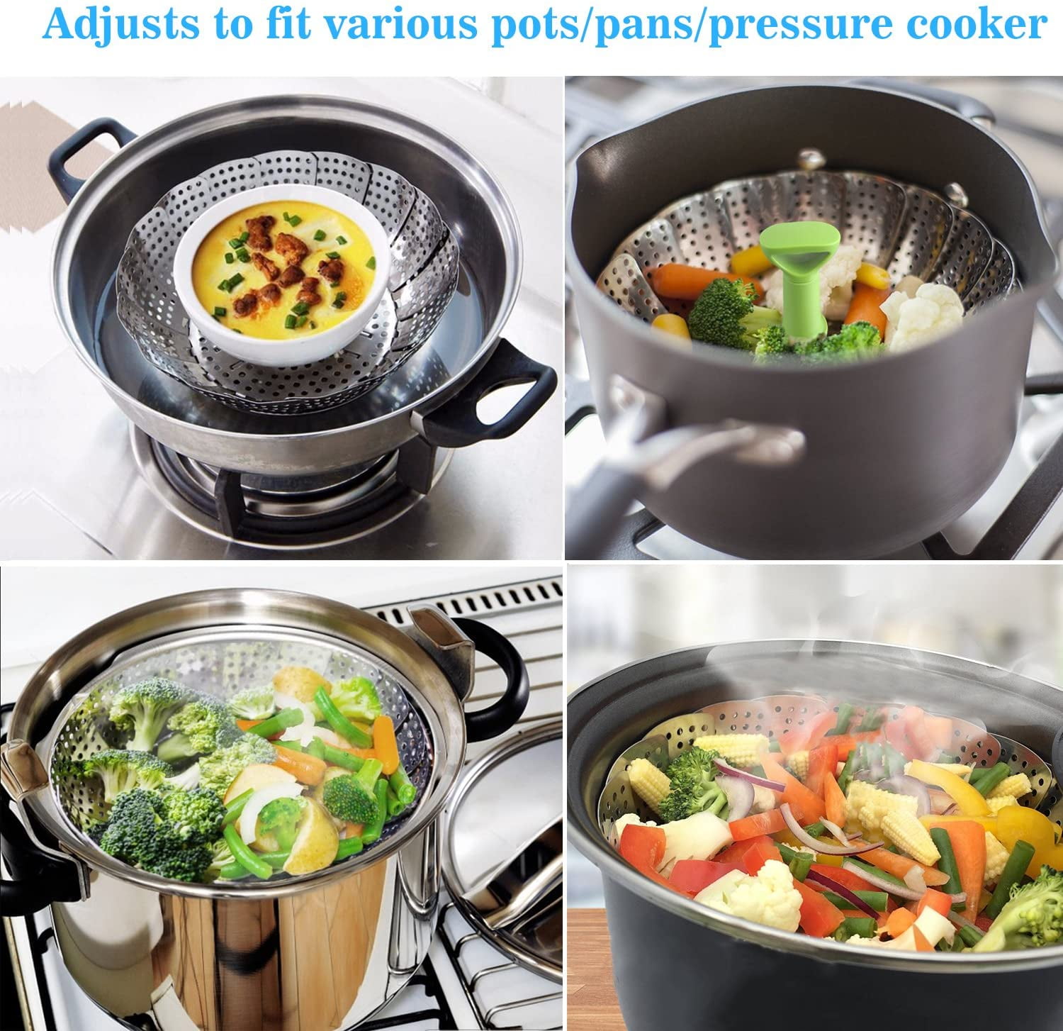 VENTION Stainless Steel Steamer Basket for Pot, 11 9/10 Inches Vegetable  Steamer Baskets for Cooking, Dumpling Steam Basket