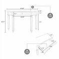 thumbnail image 5 of 47 "Mesa de consola espejada de media luna con cajón de manilla de cristal y vidrio ranurado - escritorio de vanidad de entrada de plata para dormitorio / vestuario, 5 of 5