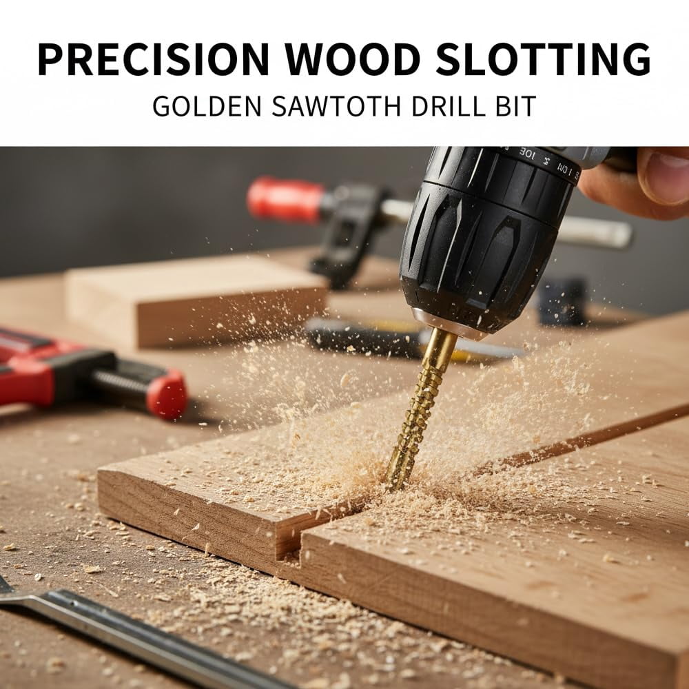 Twist Drill Bit Set – Titanium Coated HSS High-Speed Precision Tool for Wood, Plastic, Aluminum and Metal Drilling, 6 Sizes 3-8mm