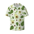 thumbnail image 3 of Goofa Green Avocado Printed Men's Casual Short-sleeved Shirt,Lightweight Breathable Button-down,Summer Casual men's top,Versatile Fashion shirt-Medium, 3 of 7