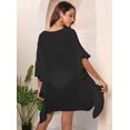 thumbnail image 4 of Kukuzhu Women Bathing Suit Cover Up Frill Beach Blouse Scalloped Dress See Through Bikini Swimsuit, 4 of 5
