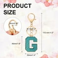 thumbnail image 2 of Uxcell Initial Letter Keychain, A-Z Alphabet Keyring Letter G Metal Key Chain for Women Girls Keys Handbags, Blue, 2 of 7