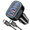 thumbnail image 1 of Cargador para auto TIBEITA de 90 W, 4 puertos USB-C, carga rápida, 1 of 9