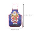 thumbnail image 2 of 2pcs Christmas Santa Claus Snowman Printed Aprons Chef Kitchen Protective Apron, 2 of 9