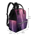 thumbnail image 2 of Wukai Thunderstorm Violet Purple Mummy Backpac,&nbsp;Diaper Bag Purse Breast Pump Bag Purse Diaper Bag for swim,gym,workout,large capacity backpack, 2 of 5