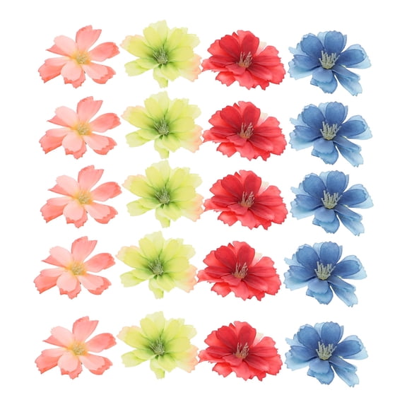 UNOMOR 20pcs Artificial Flowers Flower Decoration Satin Fabric DIY Craft Accessories for Women