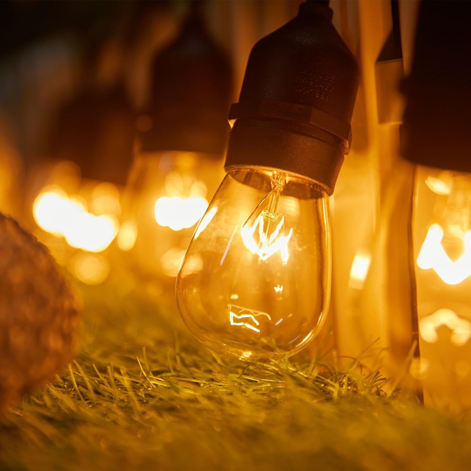 26 Pack S14 Incandescent Light Bulbs - 11W 2700K Warm White, Waterproof Glass, Dimmable E26 Edison for Outdoor String Lights, Patio Lighting & Replacement Bulbs, UL Listed