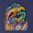 thumbnail image 2 of Funny Neon Sloth | Dean Russo Art Animal Lover Tri-Blend Racerback Sleeveless Top, Vintage Navy, XL, 2 of 5