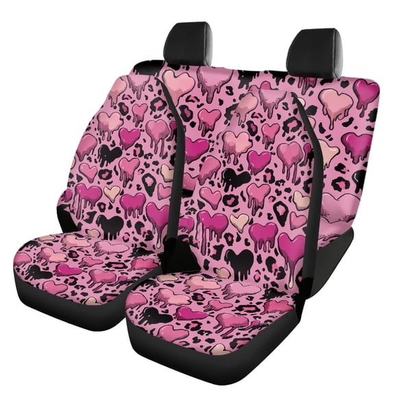 Psesaysky Car Seat Covers Easy to Install Car Seat Covers Full Set Breathable Auto Accessories Front and Back Seat Cushion Fit for most Cars Sedans