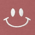 thumbnail image 2 of Dalix Smile Face Embroidered Zip Hoodie Fleece Long Sleeve Pocket Warm Soft Mens in Mauve M Medium, 2 of 5