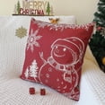 thumbnail image 5 of Housse De Coussin CHAO Lot De 4 En Coton Et Lin Dcoratif 45 X 45 Cm (bonhomme De Neige Nol), 5 of 5