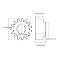 thumbnail image 2 of 6 Pieces Guitar Tuning Peg Gears Accessory Music Instrument Components Metal Machine Head Knob Tuner Peg Gear Replace Component Golden, 2 of 6