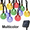 thumbnail image 3 of Guirnalda de luces solares de 200 LED para exteriores, guirnalda de luces navideñas de cristal, 8 modos, resistente al agua, para patio, decoración de fiestas en el jardín, 3 of 5