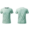 thumbnail image 7 of Leey-World Men's T Shirts Short Sleeve Casual V Neck T-Shirt Soft Notch Neck Tee Classic Plain Shirts Mens Tshirt(Light Green,L), 7 of 7