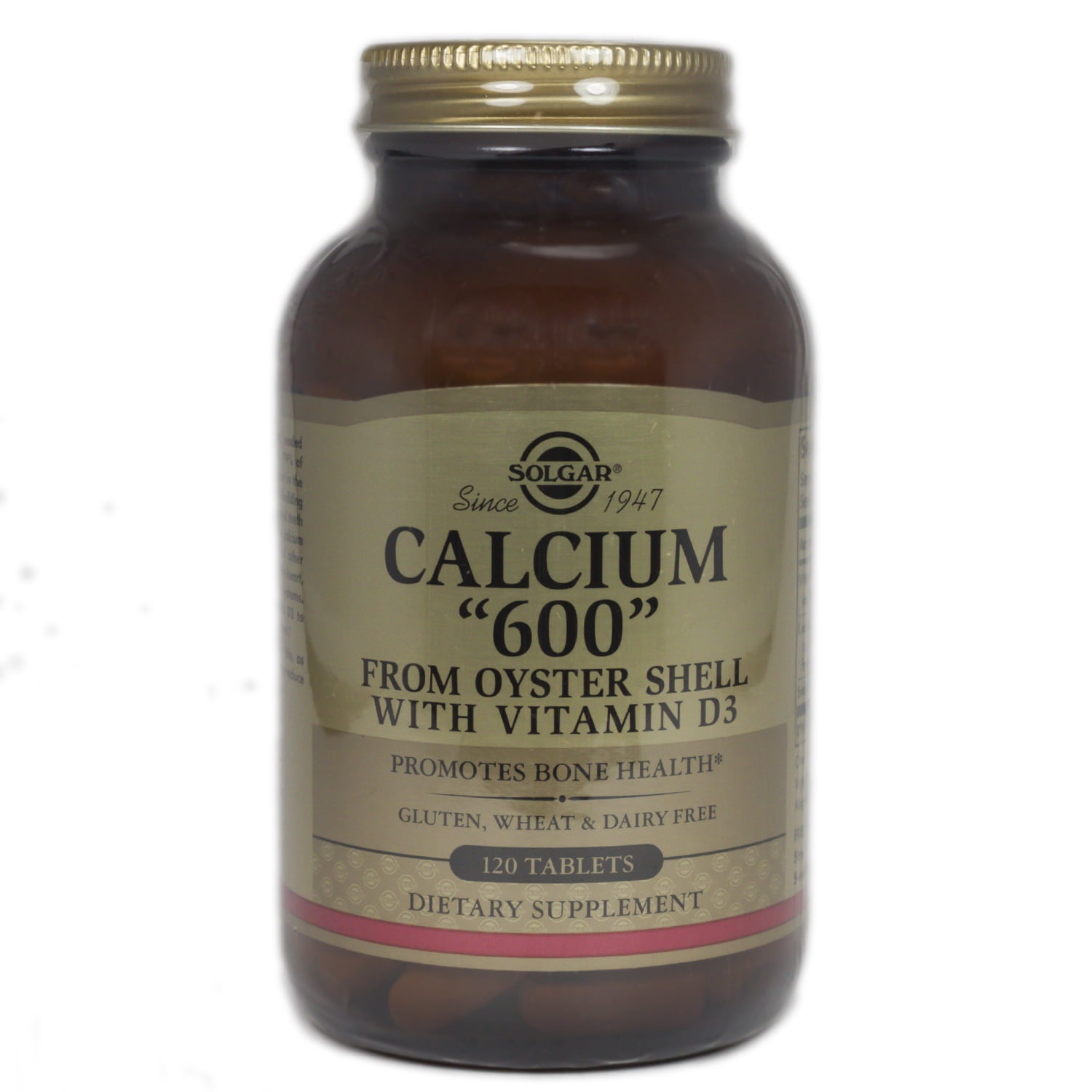 Solgar Calcium "600" (from Oyster Shell with Vitamin D3) 120 Tablets