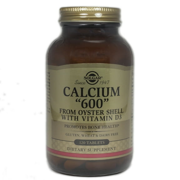 Solgar Calcium "600" (from Oyster Shell with Vitamin D3) - 120 Tablets