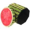 thumbnail image 4 of Taburete otomano plegable con diseño de frutas, organizador de almacenamiento, tamaño pequeño (sandía), 4 of 6