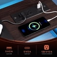 thumbnail image 4 of Comoda Cajonera para Recamara -11 Cajones De Tela con Parte Superior de Madera y Marco De Acero Plegable - Mueble Organizador con cajonera para Ropa - Luces LED - Estación de Carga., 4 of 8