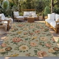 thumbnail image 2 of Vintage Spring Floral Outdoor Rug for Patio/Deck/Porch, Non-Slip Large Area Rug 5 x 7 Ft, Farmhouse Flowers Green Vintage Indoor Outdoor Rugs Washable Area Rugs, Reversible Camping Rug Carpet Runner, 2 of 8