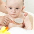 thumbnail image 3 of EeaseMX Juego de 2 peines y cepillos útiles para el baño de bebés, cómodos peines de madera para uso diario en casa., 3 of 8