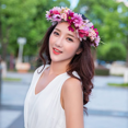 thumbnail image 5 of Rose Wreath Wreath Wedding Headband Wristband Set with Adjustable Ribbon Design to Fit Any Head Circumference and Hairstyle, 5 of 5