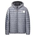 thumbnail image 2 of Zedker Mens and Men's Plus Size Lightweight Waterproof Packable Hooded Puffer Jacket Gray L, 2 of 5