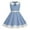Blue, variant on Mercatoo Kids Girls Swing Part𝘆 Dress Retro P𝐞ter Pan Doll Collar Wedding A Line Dress Summer Casual Skater Dress