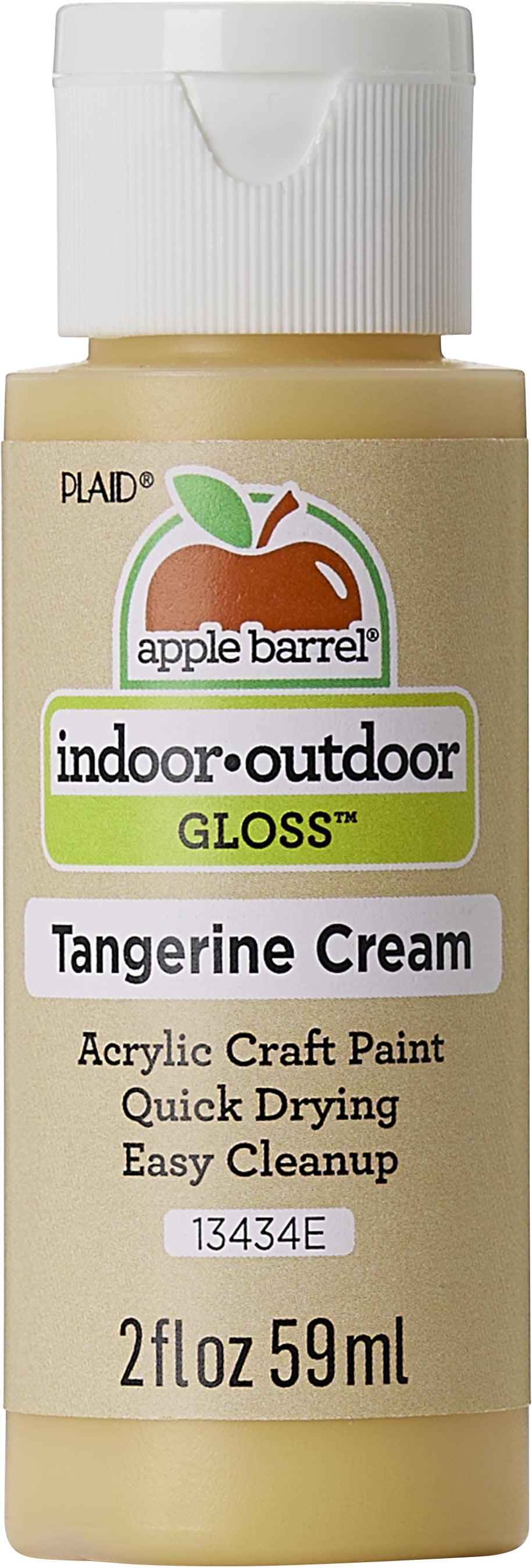 Apple Barrel Acrylic Craft Paint, Gloss Finish, Tangerine Cream, 2 fl oz