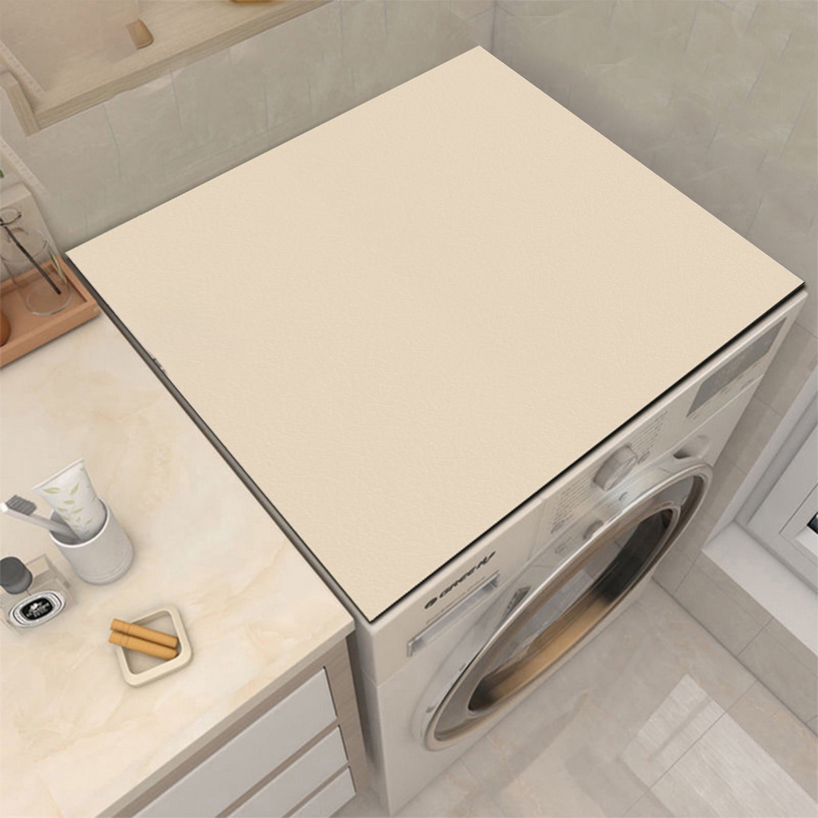 PVC Absorbent Drying Mat for Refrigerator Top - Drainage Mat for Washing Machine and Dryer - Soilproof Counter Mat for Kitchen Appliance Cover - 23.6 x 23.6 Inch Rubber Backing Non Slip Mat