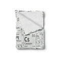thumbnail image 2 of Periodic Table Soft Flannel Fleece Throw Blanket, School Life Smart Kids Inspired Chemisty with Elements in Squares Print, Cozy Plush for Indoor and Outdoor Use, 50" x 70", Army Green, by Ambesonne, 2 of 6